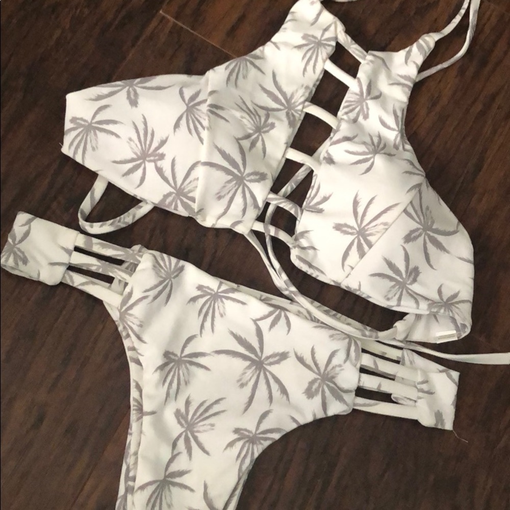 White Palm Tree Swimsuit